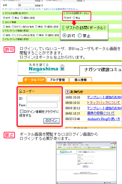 ポータル閲覧セキュリティ設定