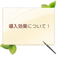 導入効果について